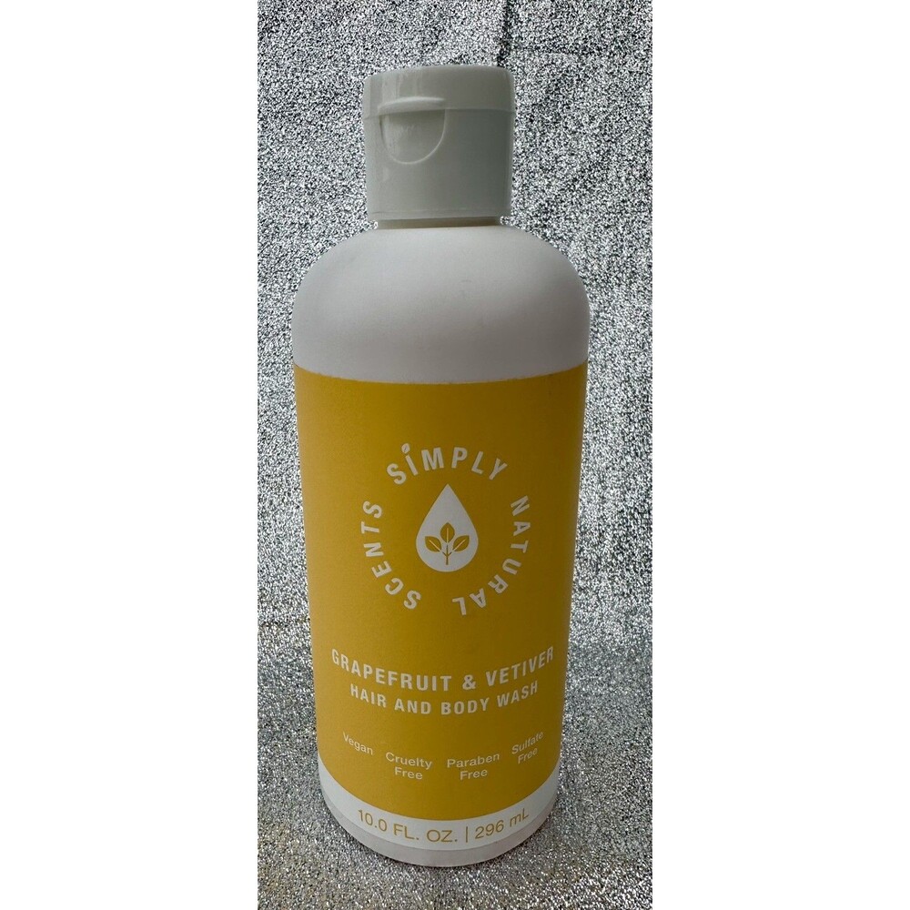 2-Simply Natural Scents Grapefruit Vetiver Body Wash Vegan Natural Sulfate Free
